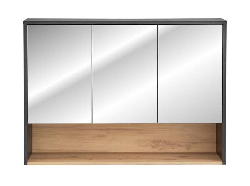 Skrinka do kúpeľne 845 sivá/dub artisan