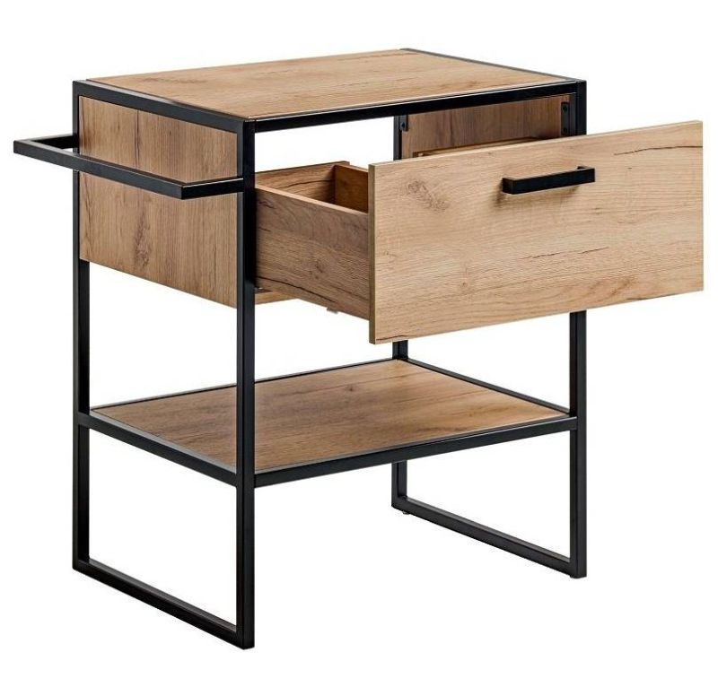 Skrinka do kúpeľne 825 dub craft zlatý/čierny mat