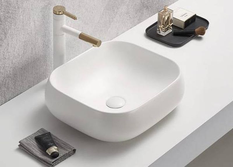 Umývadlo na dosku NIKA, biely mat