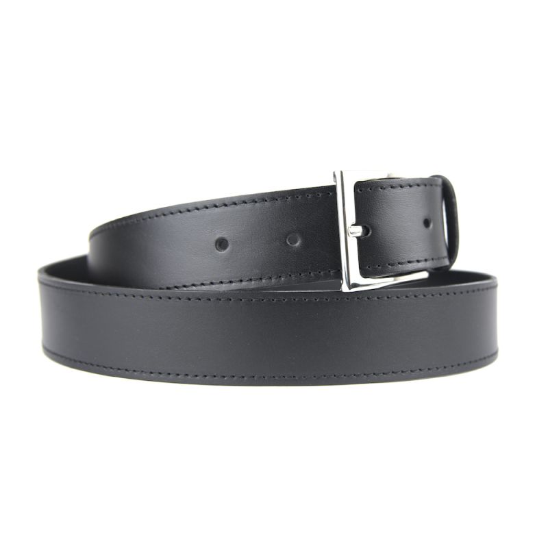 Kožený opasok, 4cm šírka, čierna farba