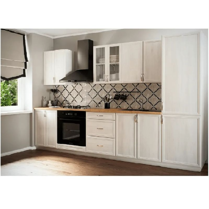 Horná skrinka G30S so sklom, ľavá, biela-sosna Andersen, 1x dvierka