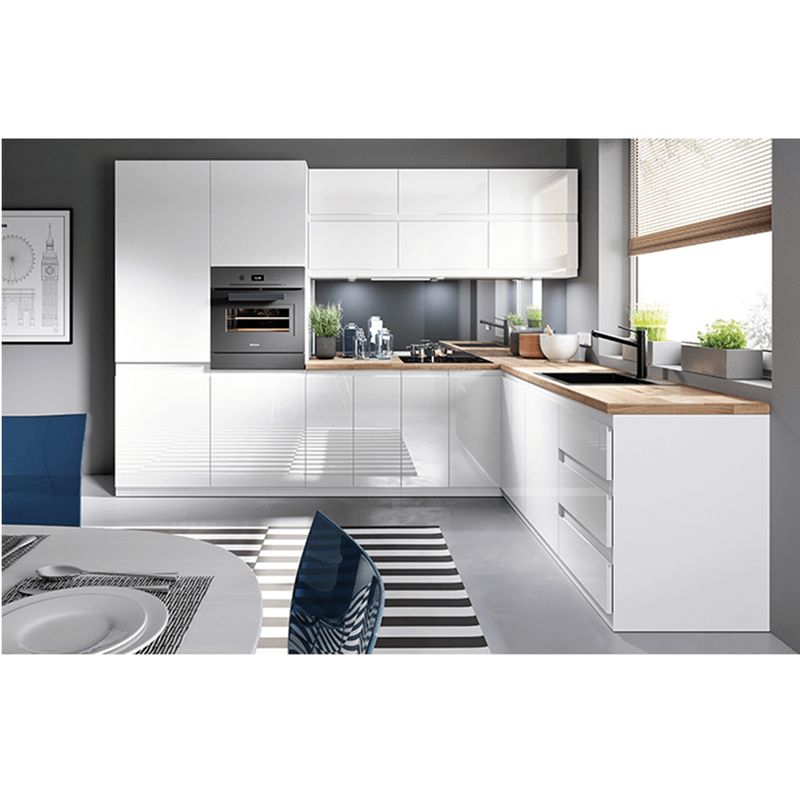 Spodná skrinka biela-biely extra vysoký lesk, D601F, pravá, 1x dvierka