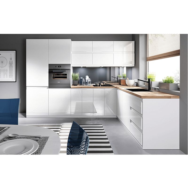 Drezová skrinka biela-biely extra vysoký lesk, D80Z, 2x dvierka