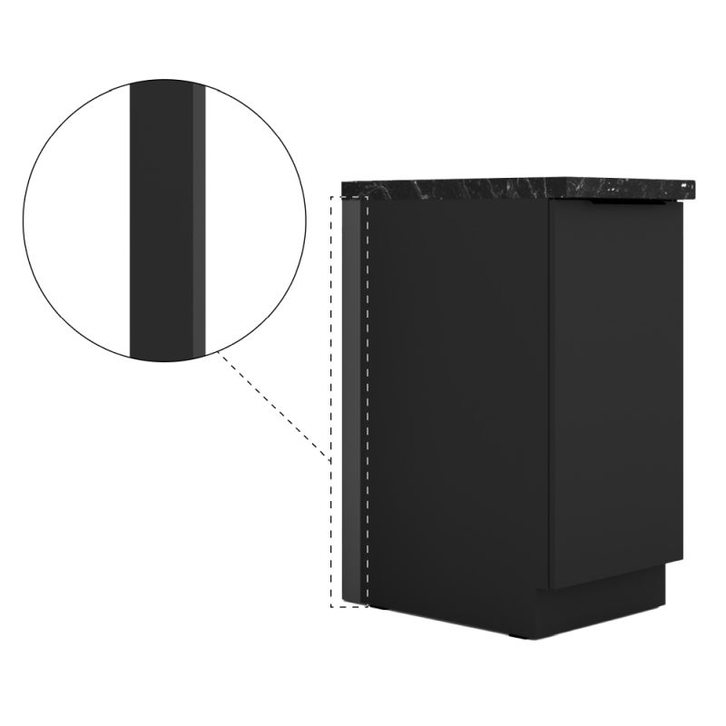 Zadná lišta, čierna