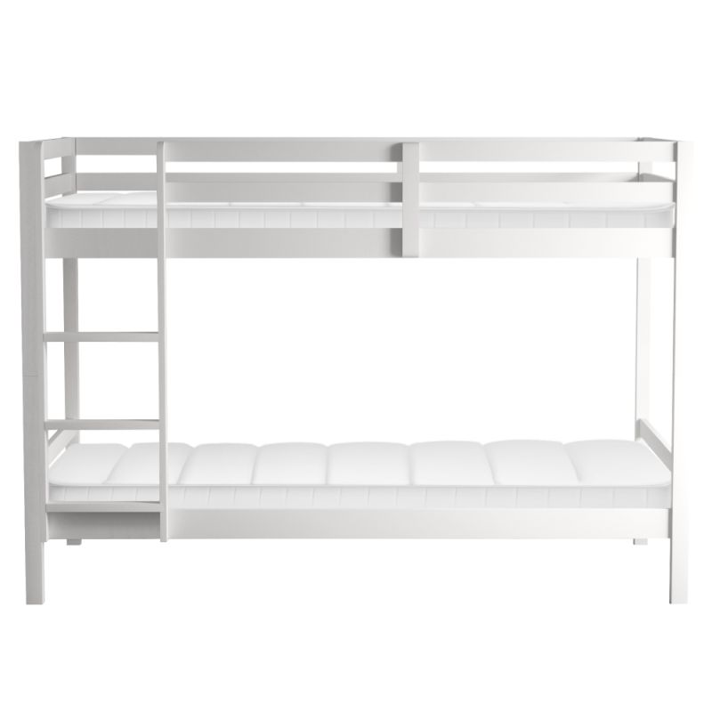 Neprehliadnuteľná poschodová posteľ , 90x200, masívne drevo, biela