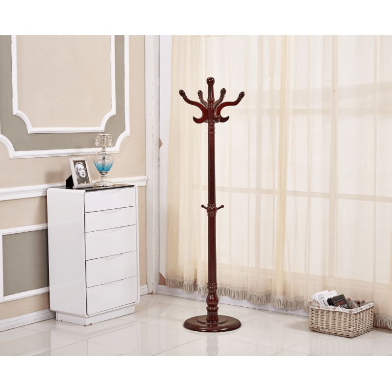 Vešiak stojanový brezové drevo-hnedý lesk