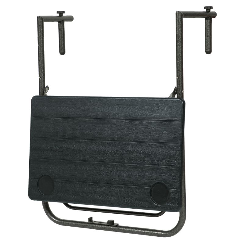 Skladací balkónový stolík, čierny