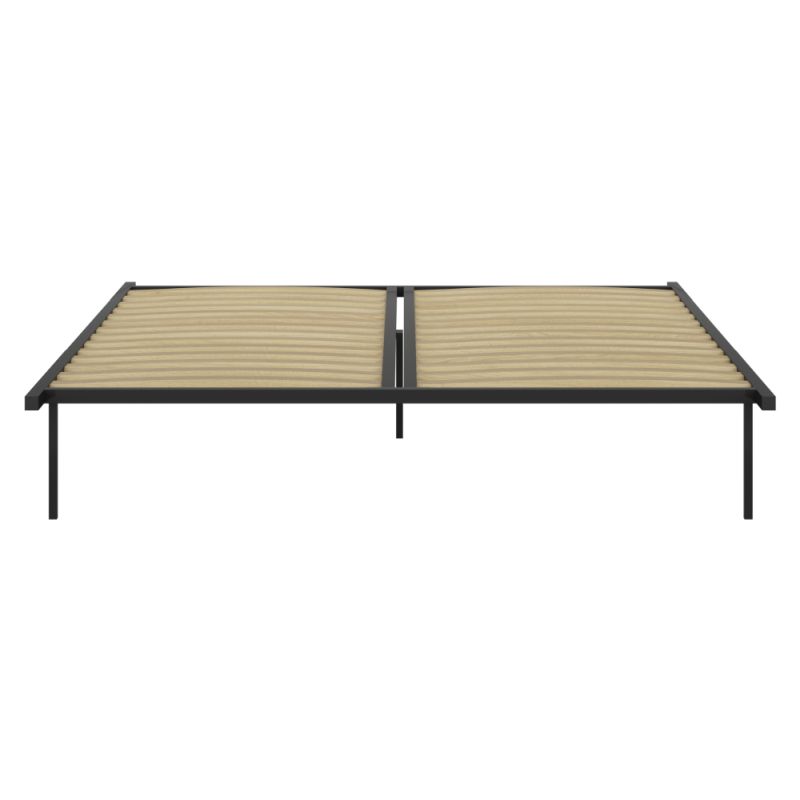 Samonosný rošt lamelový, čierny kov-breza, 160x200