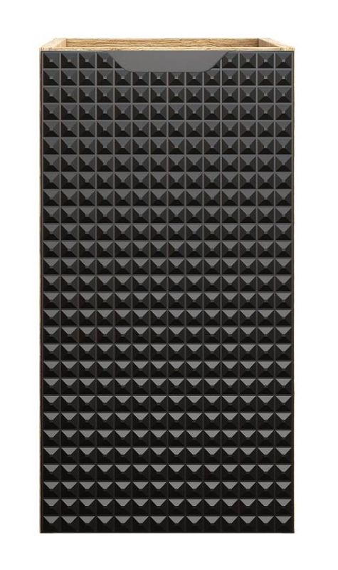 Skrinka do kúpeľne 81-30-1D, dub olejovany-čierna, 1x dvierka