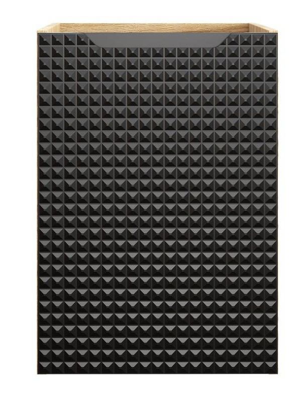 Skrinka do kúpeľne 81-40-1D, dub olejovany-čierna, 1x dvierka