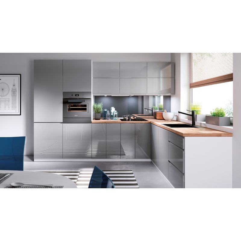 Spodná skrinka, biela-sivý vysoký lesk, D90N, dvierka