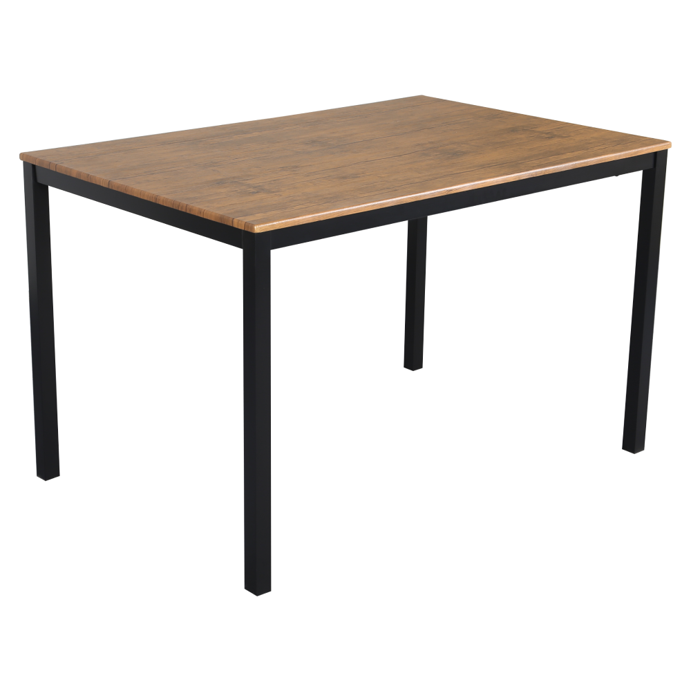 Jedálenský set 1+4, dub tmavý-čierna