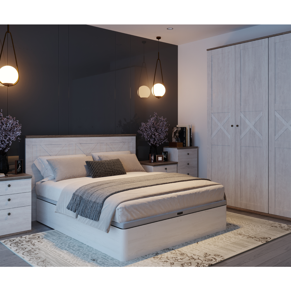 Nočný stolík, borovica canyon-dub sonoma trufel