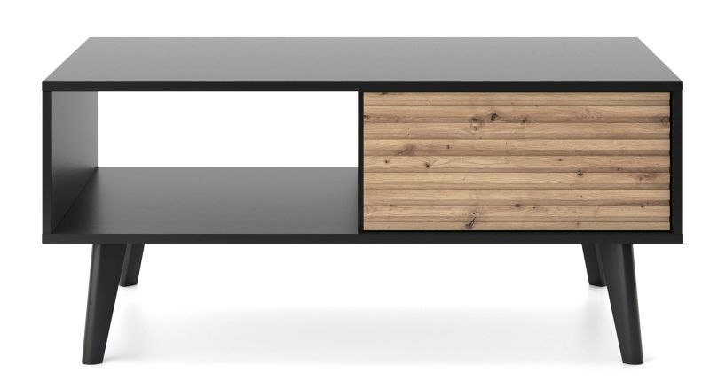 Konferenčný stolík L104, dub artisan-čierny