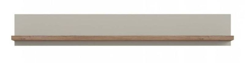 Polička RIVP01, dub flahstaff tmavý-sivá krémové