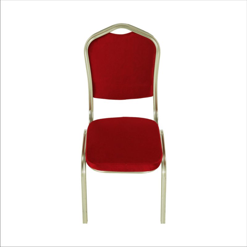 Zasadacia stohovateľná stolička, bordová-champagne