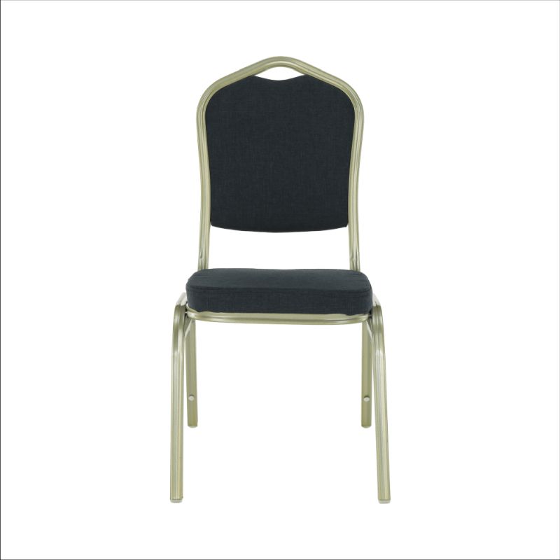 Zasadacia stohovateľná stolička, sivá-champagne