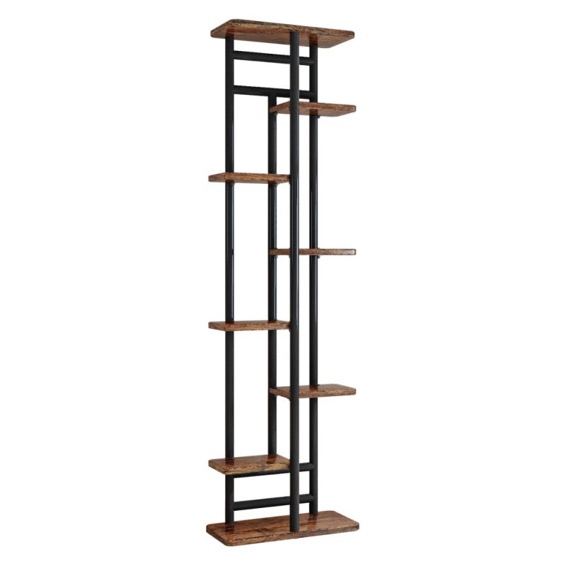 Viacúčelový a praktický stojan na kvety typ4, čierna-rustikálne drevo