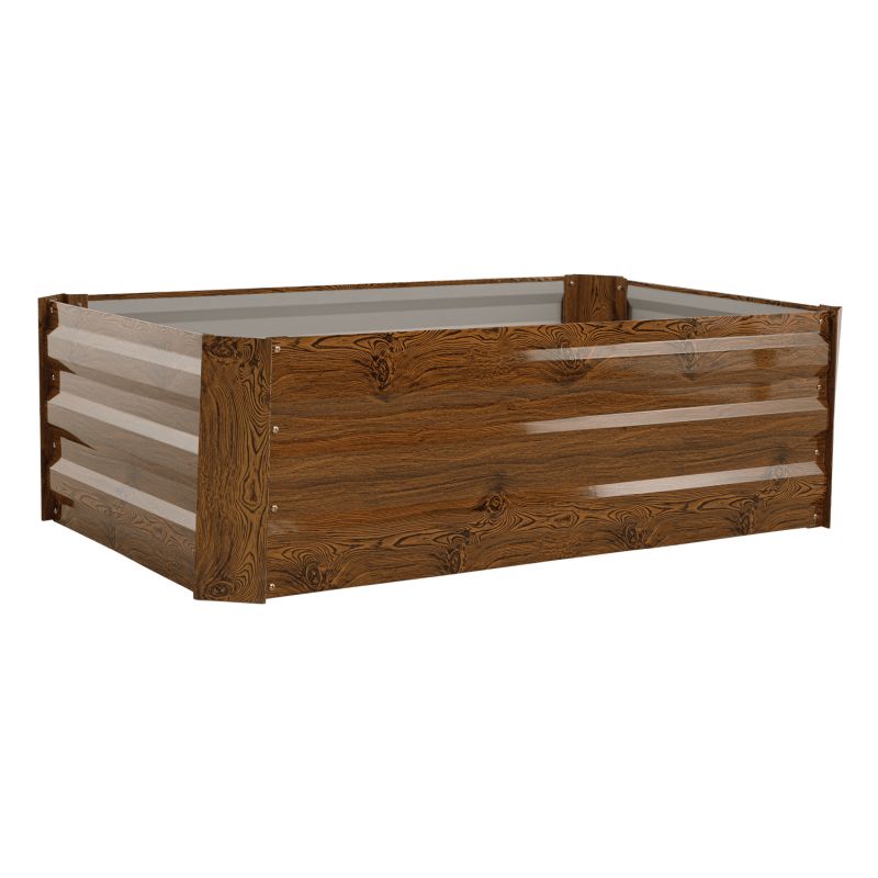 Vyvýšený záhon 120x60, hnedá oceľ