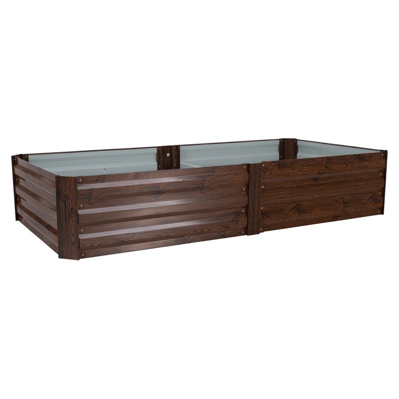 Vyvýšený záhon 160x80, hnedá oceľ