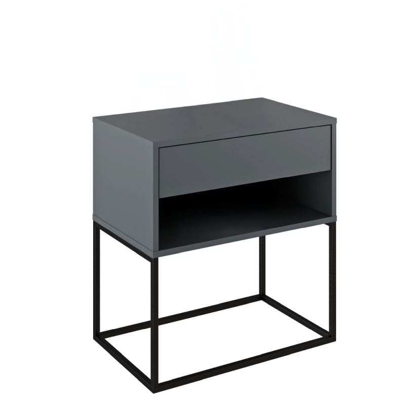Nočný stolík, príručný stolík, grafit-čierna
