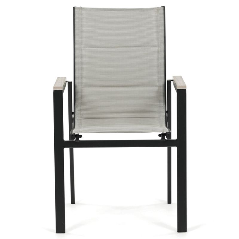 Moderná záhradná stolička v béžovej látke