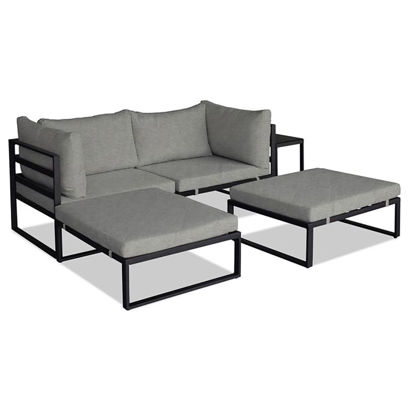 Moderná záhradná zostava, látka svetlosivá