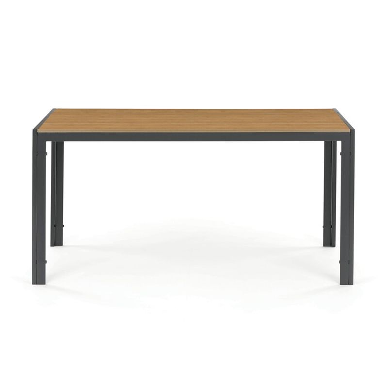 Obdĺžnikový záhradný stôl, polywood vo farbe dub