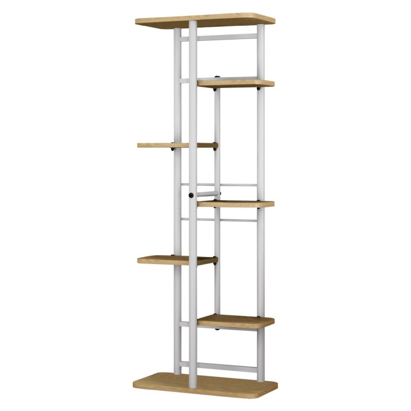 Stojan na kvety, biela-dub sonoma