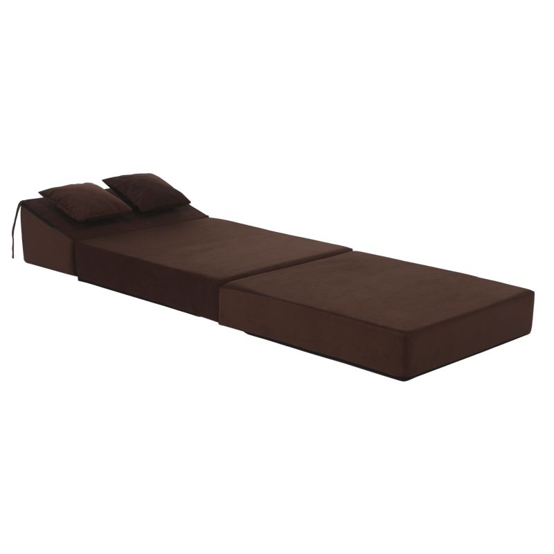 Skladací matrac do tvaru kresla, hnedá