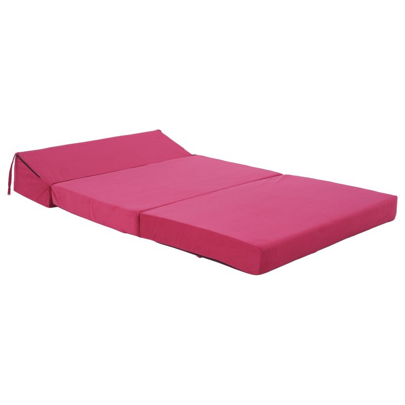Skladací matrac do tvaru dvojkresla, ružová magenta