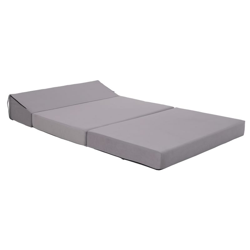 Skladací matrac do tvaru dvojkresla, svetlosivá