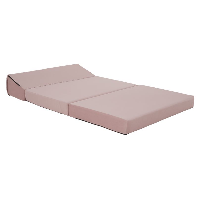 Skladací matrac do tvaru dvojkresla, ružová