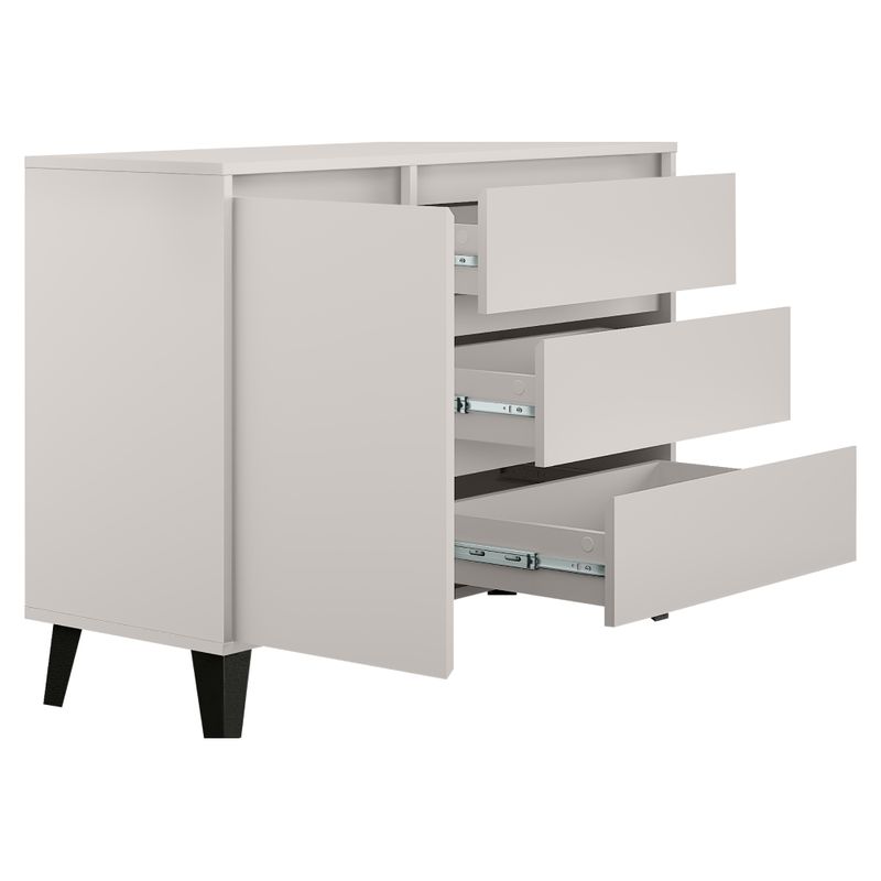 Komoda 1D3S, 3x šuplík 1x dvierka, kašmír