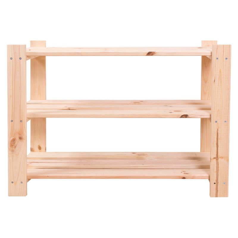 Regál s tromi poličkami, prírodná borovica