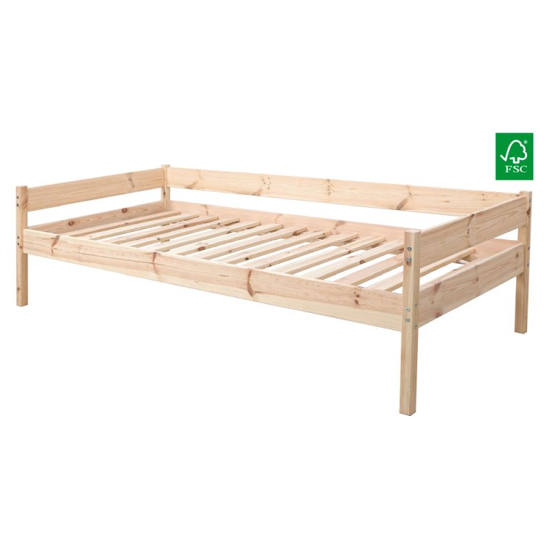 Posteľ s roštom 90x200, masív-smrek