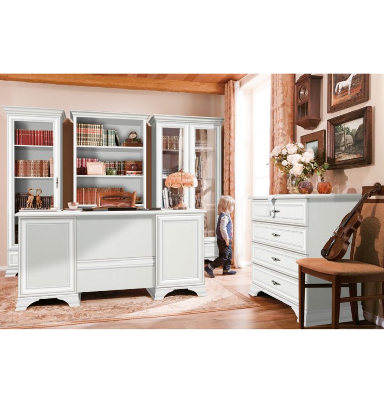 Moderný PC stôl BIU2D2S, alpská biela