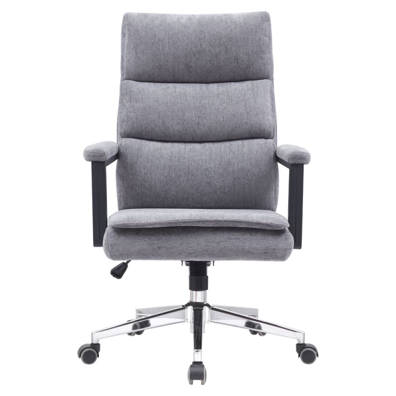 Moderné kreslo do kancelárie, v sivej látke