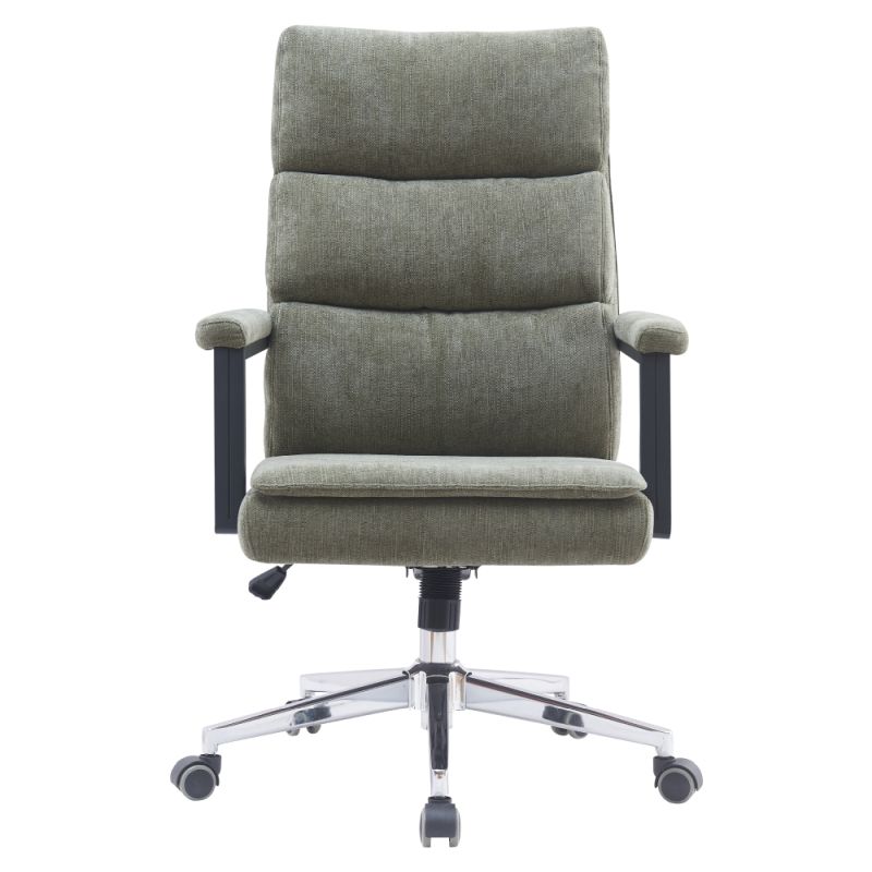 Moderné kreslo do kancelárie, v zelenej látke