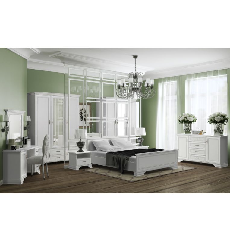 Štýlová posteľ 180x200, alpská biela