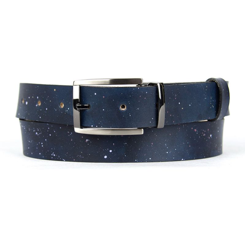 Ručne maľovaný kožený opasok, 128cm, Limitovaná edícia 10