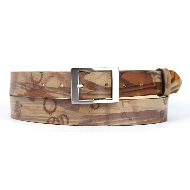 Ručne maľovaný kožený opasok, 159cm, Limitovaná edícia 13