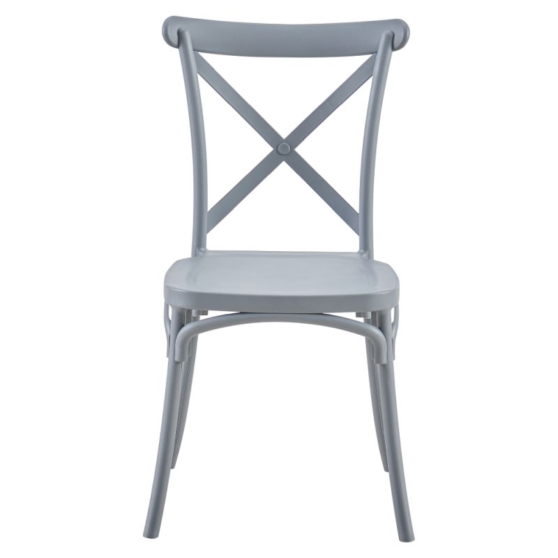 Plastová stohovateľná stolička, sivá