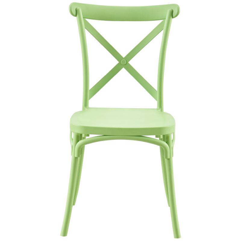Plastová stohovateľná stolička, zelená