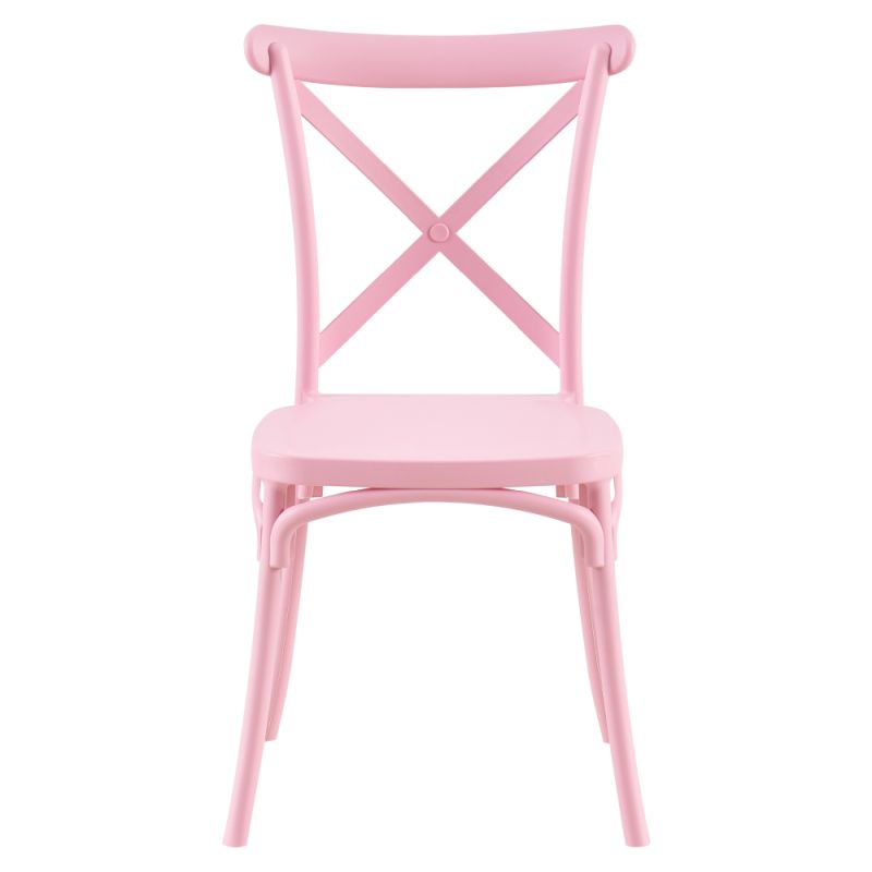 Plastová stohovateľná stolička, ružová