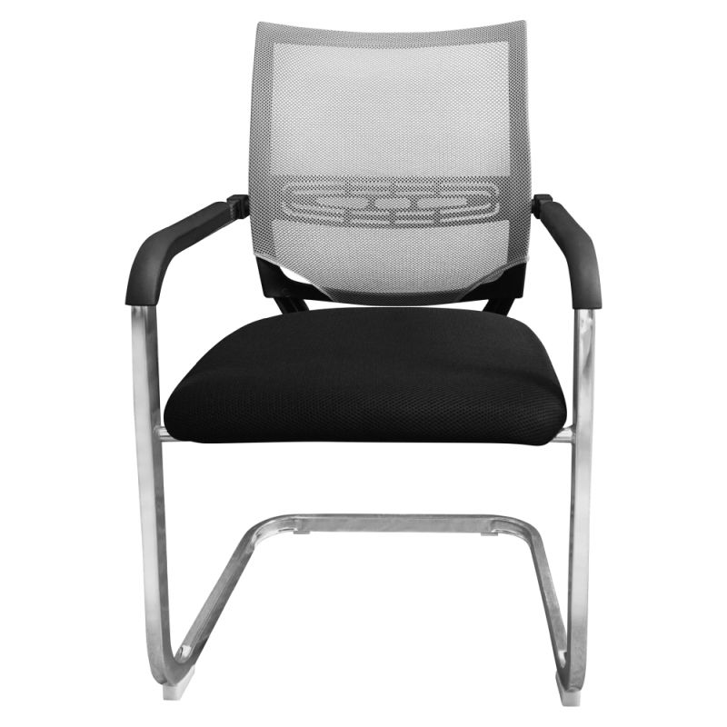 Zasadacia stolička s opierkami na ruky, čierna-sivá