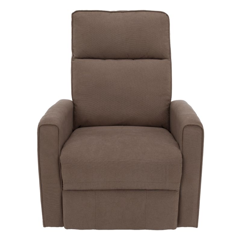 Relaxačné otočné kreslo s výklopnou podnožou, sivohnedá Taupe