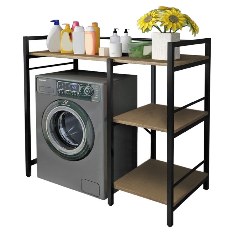 Regál nad práčku, dub-čierna