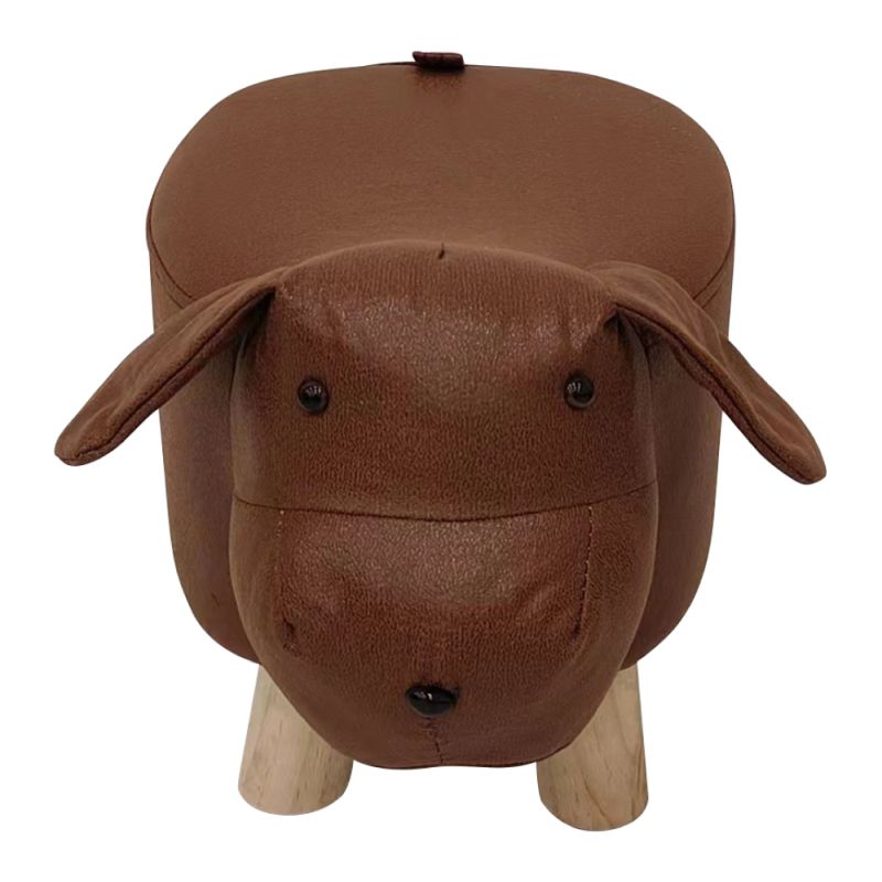 Taburet v tvare psíka, hnedá-prírodná