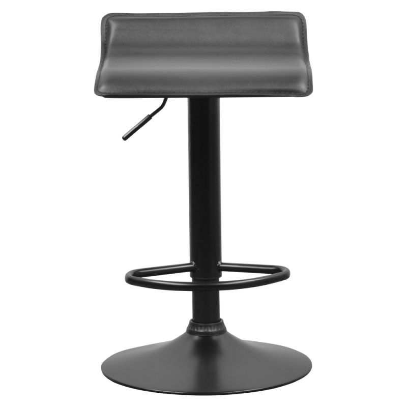 Dizajnová barová stolička so sedadlom v čiernej ekokoži